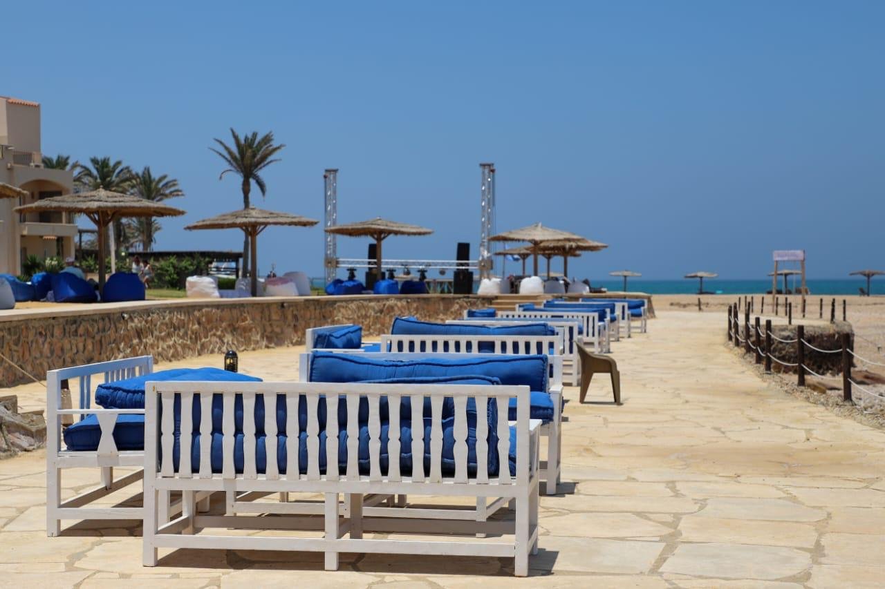 Sunny beach resort detail at the Red Sea